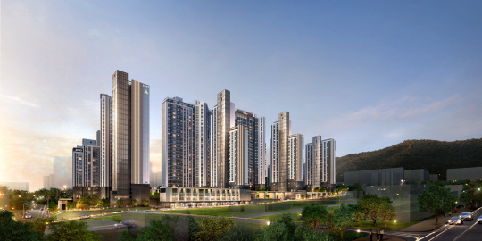 '아크로 리츠카운티' 단지 투시도. [DL이앤씨 제공]